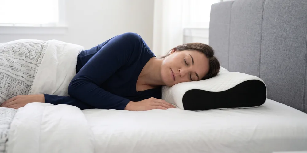 Sleeping on the AlignRest™ pillow